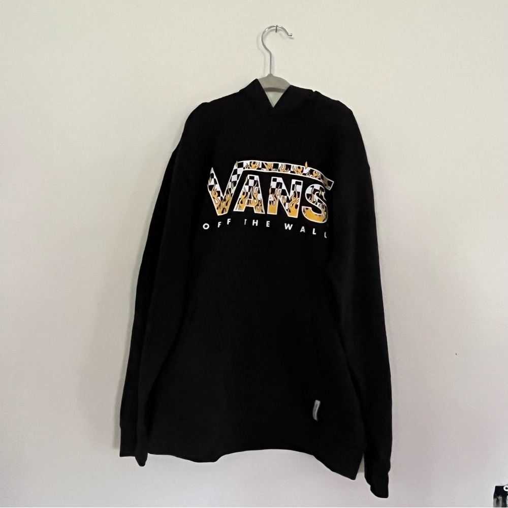 Vans Charcoal Hoodie with Logo Tag